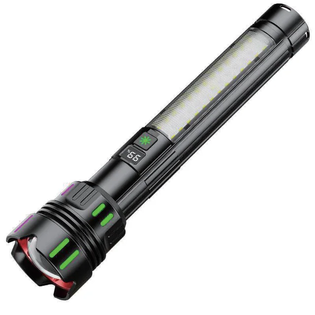 BLT-FA-M116 High Lumen Zoom Spotlight + Side Full COB Multi-gear Outdoor Flashlight