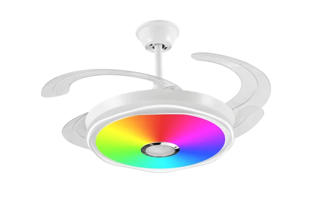 BLT-IFL83 RGB Bluetooth Smart Retractable Blades Ceiling Fan Light