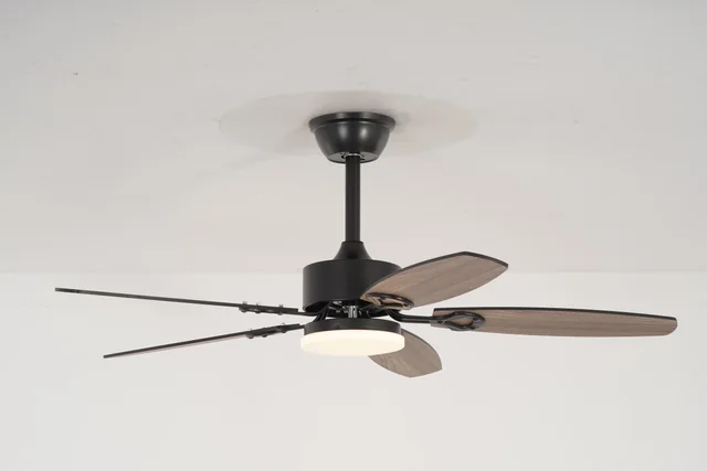 BLT-SFL162 52 inch Black Walnut Wood Grain 5-Blade Ceiling Fan Light